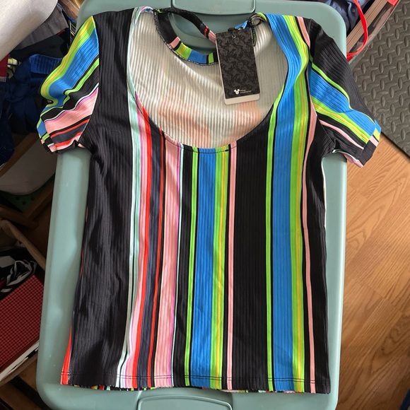 Desigual Disney Mickey Mouse Colorful Graphic T-Shirt Psychodelic NWT Rare - Picture 2 of 4